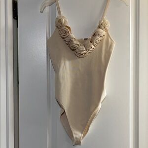 NWT beige bodysuit